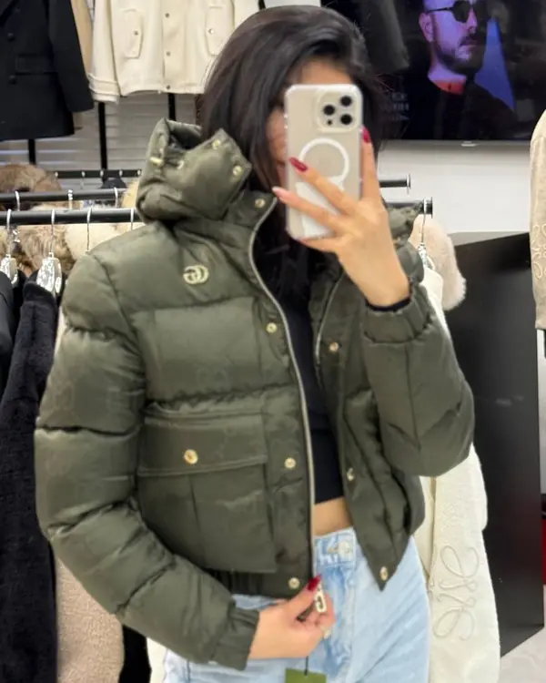 Women's cropped puffer jacket